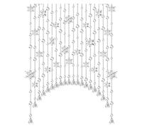 Crystal Glass Bead Curtain, Door String Curtains Arched Bead Curtains Bedroom Partition Curtain For Doorway Room Divider Party Wedding Decoration Modern Partition Curtain,Clear-55 Shares (0.45-1.15M)