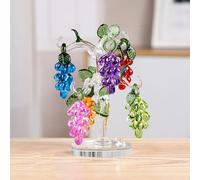 Crystal Glass Colorful Grape Tree Glass Ornament Figurine Hanging Apples Birthday Wedding Gift Living Dining Table Home Decor