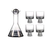 Crystal Glass Decanter Set, Quick Decanting Container, Lead-Free Food-Grade Wine Set, Smoked Creative Wine Glass Gift, Luxury Wine Decanter