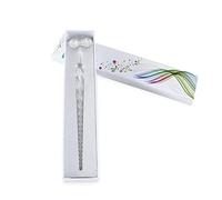 Crystal Glass Dip Pen, Handmade Glass Signature Pen Business Present with a Pen Holder Vintage Elegant Design, Gift Package(White)