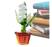 Crystal Glass Flower Sculpture, Decorative Desktop Ornament, with Lily of The Valley Figurine for Tabletop Elegance, Handcrafted Glass Art with Detailed Petals, Gift for Flower Lovers