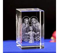 Crystal Glass Jesus Figurines,3d Laser Etched Crystal Religious Ornaments Art,Christians Decoration Cube Engraving Statues,Jesus Sculptures Gifts