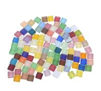 Crystal Glass Mosaic Tiles for Crafts 100g Square Flat Pieces