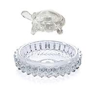 Crystal Glass Turtle-Tortoise for Feng Shui and Vastu with Pond Pot/Vastu/Feng Shui Glass Crystal Turtle Tortoise Showpiece Gift