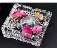 Crystal Glass Turtle Tortoise with Plate for Feng Shui and Vastu Best Gift for Career and Good Luck Set Showpiece Worship Spiritual Religious Festivities Home Temple Use Gift
