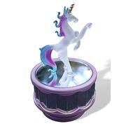 Crystal Glass Unicorn Mirrored Rotating Music Box to The Tune of Sleeping Beauty