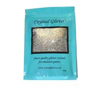 Crystal Glitter for Emulsion Paint, Champagne Silver with Colour Changing Holographic Crystals!
