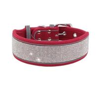 Crystal Glitter Rhinestones Pet Collar Leather Puppy Necklace Collars Adjustable For Medium Cats S-L And Collar Dogs Large