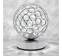 Crystal Globe Desk Lamp Chrome Ball Bedside and Table Lamp Cool White LED 5w M0244F