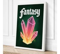 Crystal Glow Fantasy Canvas Wall Art Print 30x20 Inch