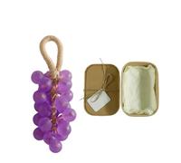 Crystal Grape Soap, 2026 New Crystal Grape Soap on a Rope, Handmade Aromatic Bar Soapfor Bath and Hand Washing, Gentle Cleansing Soaps for Men and Women, Gifts & Decoration, Fresh Air (Purple)