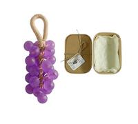Crystal Grape Soap,2026 New Grape Soap on a Rope,Handcrafted Grape Soaps,Gentle Cleansing Soaps,for Washing Hands And Fresh Air Women & Men (1, Dark-Lavender)