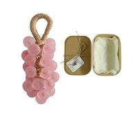 Crystal Grape Soap,2026 New Grape Soap on a Rope,Handcrafted Grape Soaps,Gentle Cleansing Soaps,for Washing Hands And Fresh Air Women & Men (1, Pink)