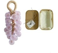 Crystal Grape Soap, 2026 New Grape Soap on a Rope, Handcrafted Grape Soaps, Personalized Original Handmade, Gentle Cleansing Soaps,for Washing Hands And Fresh Air Women & Men (Light Purple)