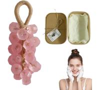 Crystal Grape Soap,2026 New Grape Soap on a Rope,Personalized Handmade Crystal Grapes Soaps Gentle Cleansing Soaps,for Washing Hands And Fresh Air Men & Women (1, pink)