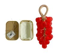 Crystal Grape Soap, Grape Soap On A Rope, Handmade Grapes Shape Bath Soaps Shower Bar Moisturizing Facial Cleanser For Men Women Home Decor（rose ）