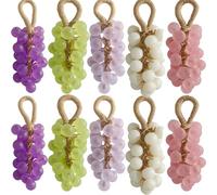 Crystal Grape Soap on a Rope, Handmade Decorative Soap Bar for Bath Hand Washing, Gentle Moisturizing with Fresh Scent, Unisex Gift for Christmas Birthday women men (2, Multicolor)