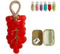 Crystal Grape Soap On A Rope Handmade Transparent Decorative Bar Essential Oil Moisturizing Cleansing For Bathroom Sink Bridal Showers Gifts (E)