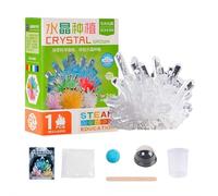 Crystal Growing Science Kit, Crystal Crafting Kit, Vibrant Crystals in Just 3 to 5 Days (White)