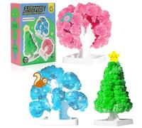 Crystal Growing Set, 3-in-1 Mini Christmas Tree Crystals DIY Growing Kit Magic Christmas Tree Crystal Growing Kit Magic Paper Tree DIY Crystal Growth Kit Science Gifts
