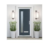 Crystal GRP Door Long Glass Grey 7016 920 x 2055mm Obs DOORS Left &amp GRP Door Long Glass Grey 7016 920 x 2055mm Obs