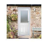 Crystal GRP Door Two Square Glass White 920 x 2055mm Obs DOORS Left &a GRP Door Two Square Glass White 920 x 2055mm Obs
