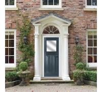 Crystal GRP Front door Eaton Anthracite Grey 920mm x 2090mm Open in Ri GRP Front door Eaton Clear Glass