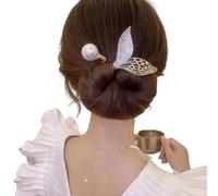 Crystal Hair Bun Maker, Fashion Flower Fish Tail Updo Hair Accessories for Women,French Twist Hairstyle Bun Hair Accessories (A3)