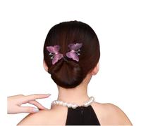 Crystal Hair Bun Maker, Fashion Flower Fish Tail Updo Hair Accessories for Women,French Twist Hairstyle Bun Hair Accessories (A6)