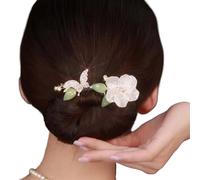 Crystal Hair Bun Maker, Fashion Flower Fish Tail Updo Hair Accessories for Women,French Twist Hairstyle Bun Hair Accessories (A7)