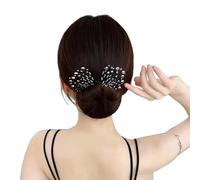 Crystal Hair Bun Maker, Fashion Flower Fish Tail Updo Hair Accessories for Women,French Twist Hairstyle Bun Hair Accessories (A4)