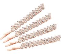 Crystal Hair Clips Set, 2 Pairs, Made of Durable Alloy - Suitable for Daily Styling Premium Professional Grade Hair Styling Accessory for All Hair Types and Styles Long Lasting and Reliable