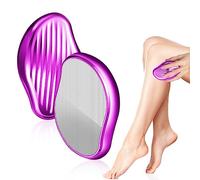 Crystal Hair Eraser Painless Hair Removal Stone Foot File Portable Silky Smooth Crystal Epilator for Foot Legs Back Body Chest, Purple