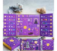 Crystal Halloween Countdown Gift Box 2025 crystal Healing Crystals Stones Christmas Advent Calendar 2024 Rock Collection Positive Energy Gem Dig Kit Gemstone Decor Adults Women Gifts