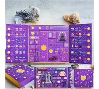 Crystal Halloween Countdown Gift Box - Crystal Halloween Countdown Calendar, 24 Day Crystals Advent Calendars, Reikicrystal Healing Crystals Stones Kit, Witch Statue, Resin Decor Gift For Women