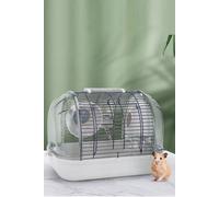 Crystal Hamster Cage Basic Outdoor Cage for Viewing Pet Cages Living and Home Grey One Size