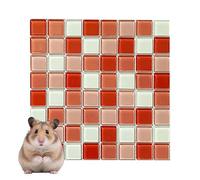 Crystal Hamster Cooling Pad,Hamster Chiller Glass Stone Hamsters Cooling Pad,Summer Blue Ice Pet CoolingPad,Dwarf HamsterBedding Cool Plate Tiles,for Rabbits Guinea Pig Gerbil Chinchilla Ferret