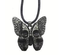 Crystal Hanging Ornament Moth Pendant Necklace ' Hawkmoth Pendant Jewelry for Men Women Ornaments For The Home (Black, 3. 7X3. 5cm)