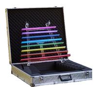 Crystal Harp Kit, 8 Notes C5 D5 E5 F5 G5 A5 B5 C6, For Balancing Body Chakra, Adjusting Emotional State, With Aluminum Suitcase(432HZ)