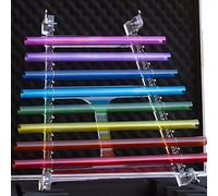 Crystal Harps,Celestial Crystal Harp C Key 8 Notes C5 D5 E5 F5 G5 A5 B5 C6, For Sound Therapy Healing Meditation, With Aluminum Alloy Box,Colored 440 Hz