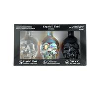 Crystal Head Vodka Tasting Experience 3x5 cl, 40% ABV - Made from Canadian Corn, English Wheat, & Blue Weber Agave - Award-Winning Premium Vodka, Clear, Iridescent and Black Skull Shaped Mini Bottles