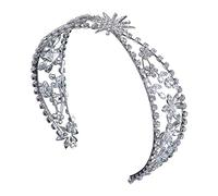 Crystal headband, handmade retro elegant simple temperament crystal headband wedding hair accessories, suitable for brides, bridesmaids, ladies, girls (CA)