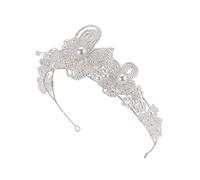 Crystal headband, handmade retro elegant simple temperament crystal headband wedding hair accessories, suitable for brides, bridesmaids, ladies, girls (silver A)