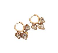 crystal heart earrings 2023 new trend fashion high-end simple