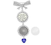 Crystal Heart Photo Locket Pin Brooch Bridal Bouquet Accessory Customizable Souvenir for Wedding Memorial Wedding Memorial Photo Pendant Jewelry