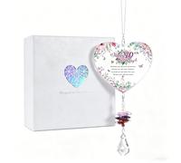 Crystal Heart Suncatcher with Gift Box - 70th Birthday Gifts for Women, Unique Keepsake Present for Mum, Grandma, Auntie, Wife or Friend | Inspirational Window Decor