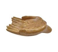 Crystal Holder Bowl, Decorative Hand Bowl, Key Holder Bowl, Rock Display Bowl, Wooden Hand Shaped Offering Bowl Crystals and Stones Buddha Hand Decorative Wooden Bowl for Keys and Rock Displays