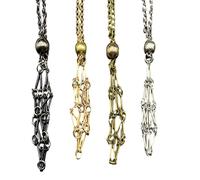 Crystal Holder Necklace - Crystal Cage Necklace | Gemstone Pendant Stones | DIY Chain Accessory Gift Handmade Families Friends Lovers Crafts Art Charm Display, Siehe Beschreibung, See description, See