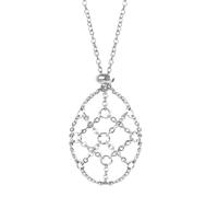 Crystal Holder Necklace - Stainless Steel Cage for Stone, Crystal Cage Necklace for Women Men Adjustable Length, 19 inches+2 inch, Stainless Steel, no gemstones
