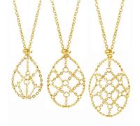 Crystal Holder Necklace - Stainless Steel Cage for Stone, Crystal Cage Necklace for Women Men Adjustable Length, 19 inches+2 inch, Stainless Steel, no gemstones